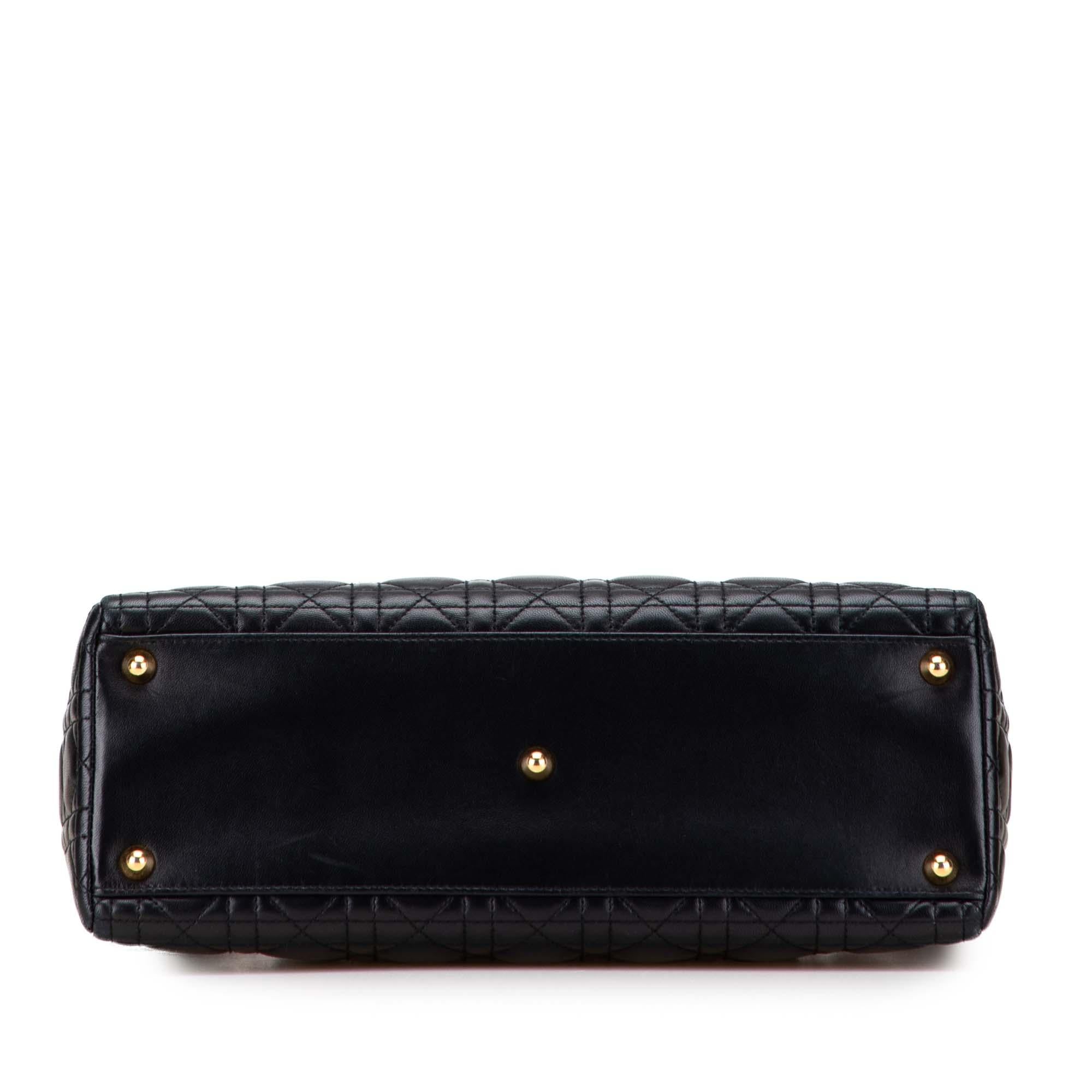 Dior Large Lambskin Cannage Lady Dior