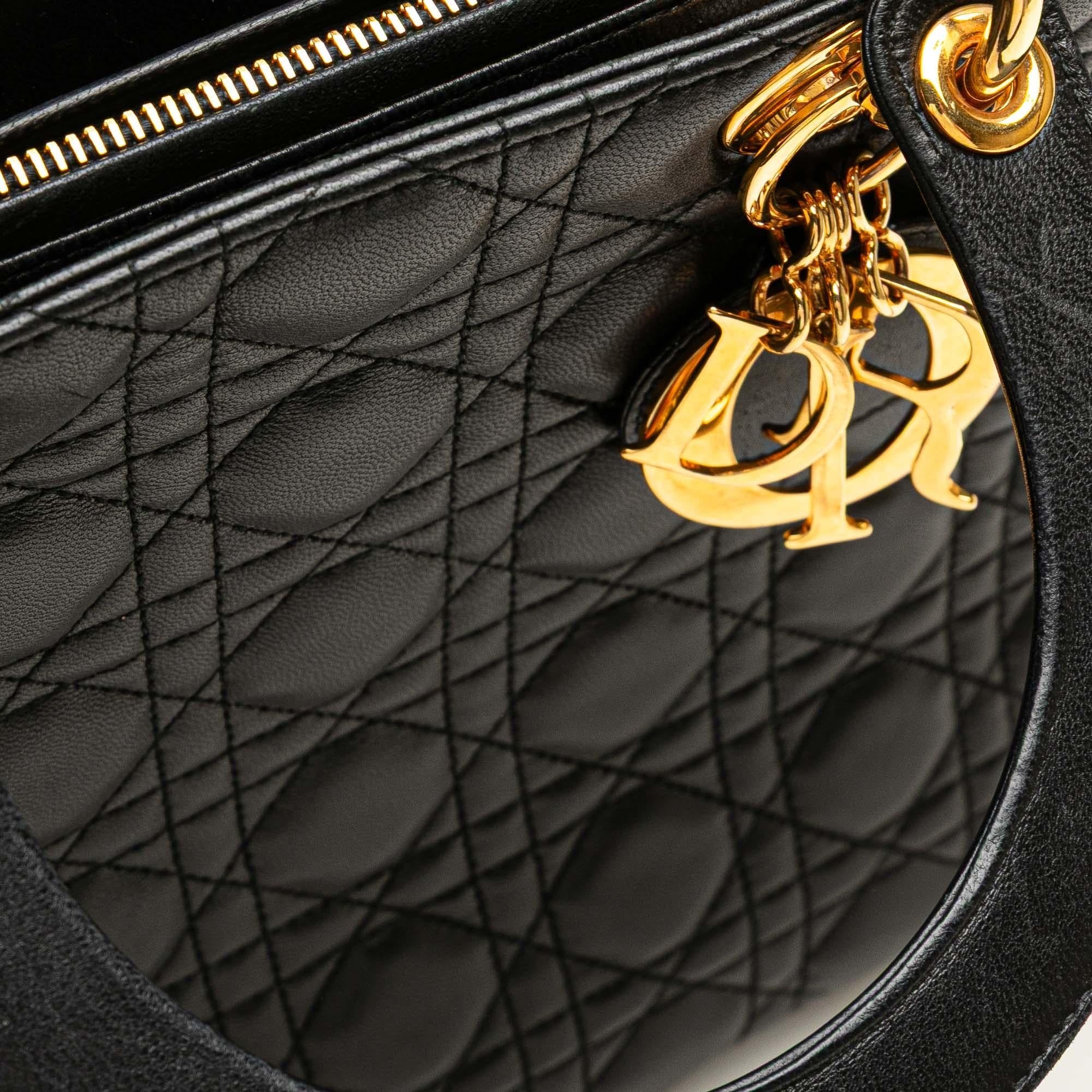 Dior Large Lambskin Cannage Lady Dior