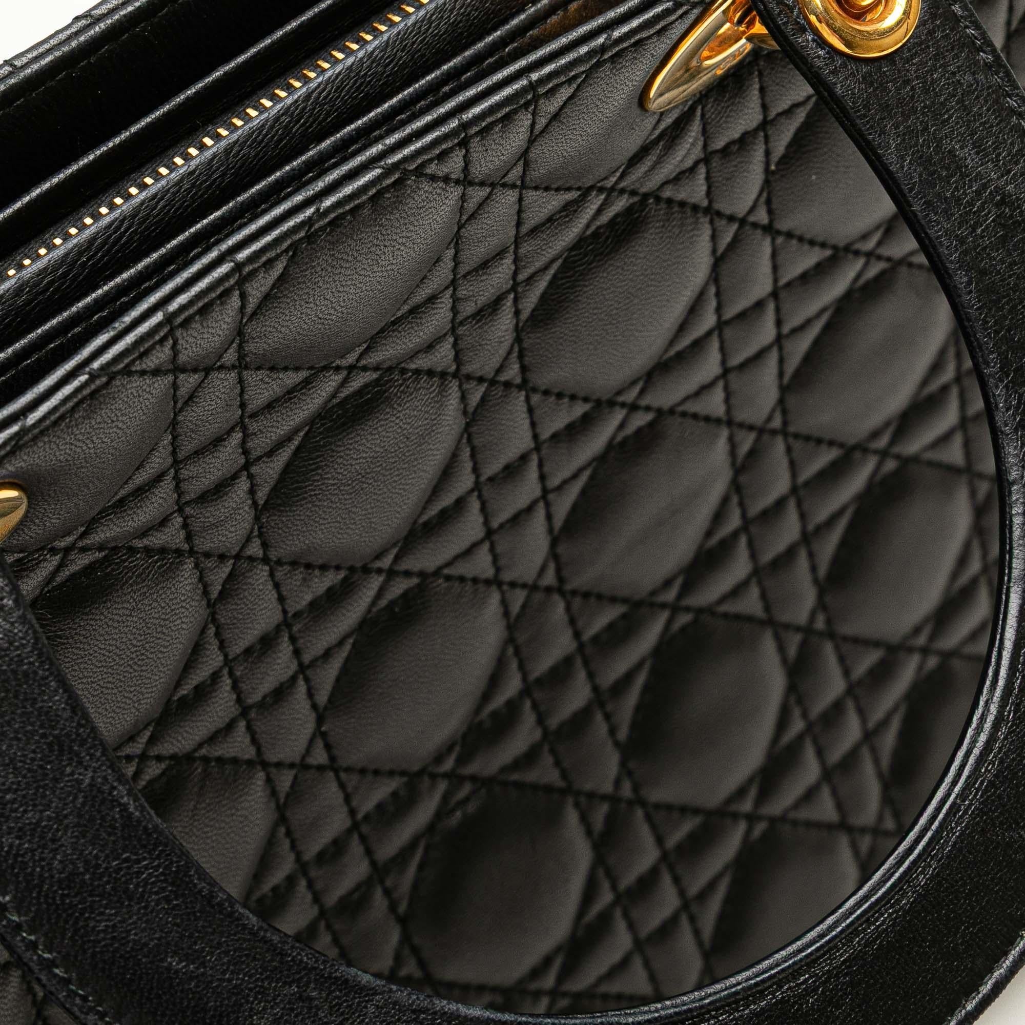 Dior Large Lambskin Cannage Lady Dior