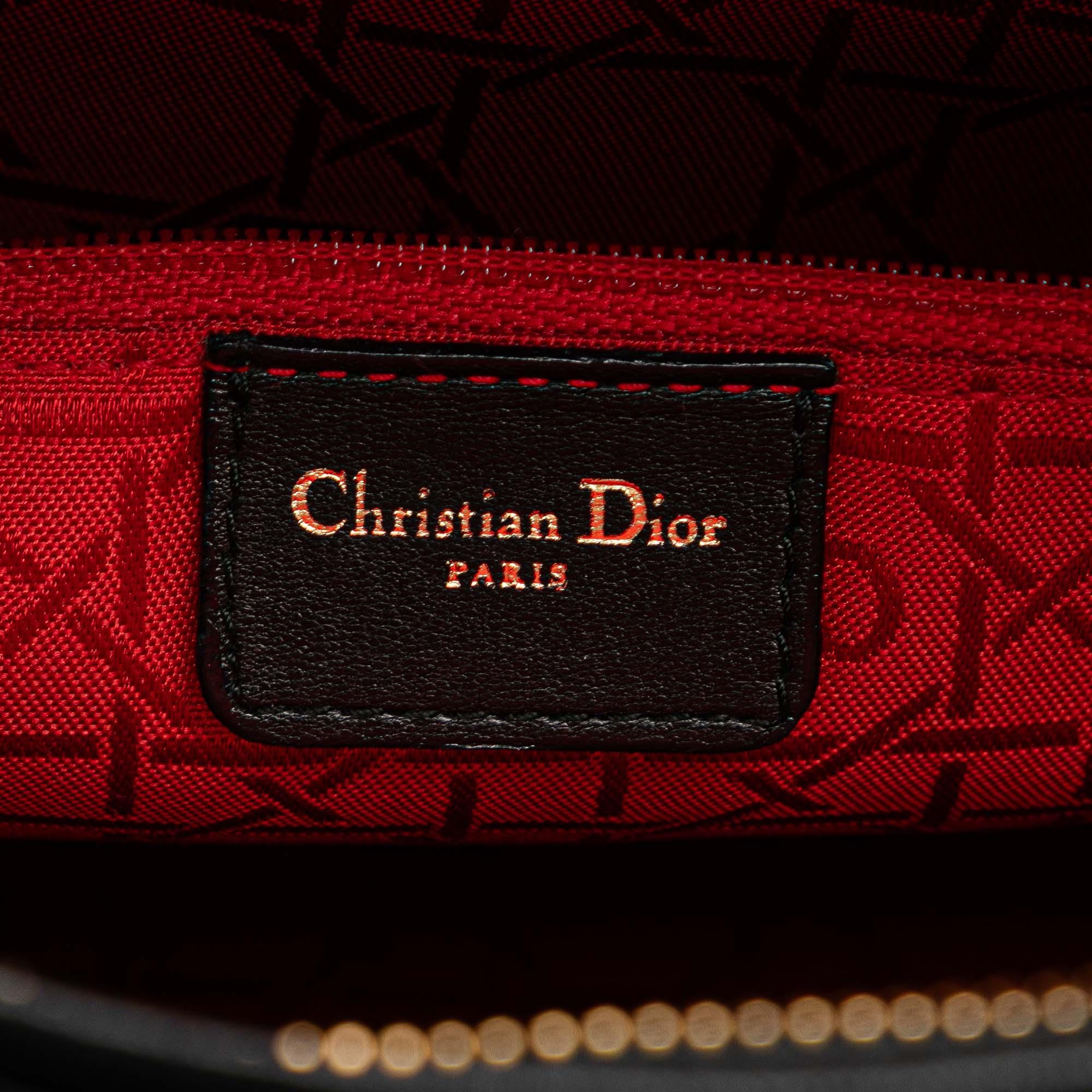 Dior Large Lambskin Cannage Lady Dior