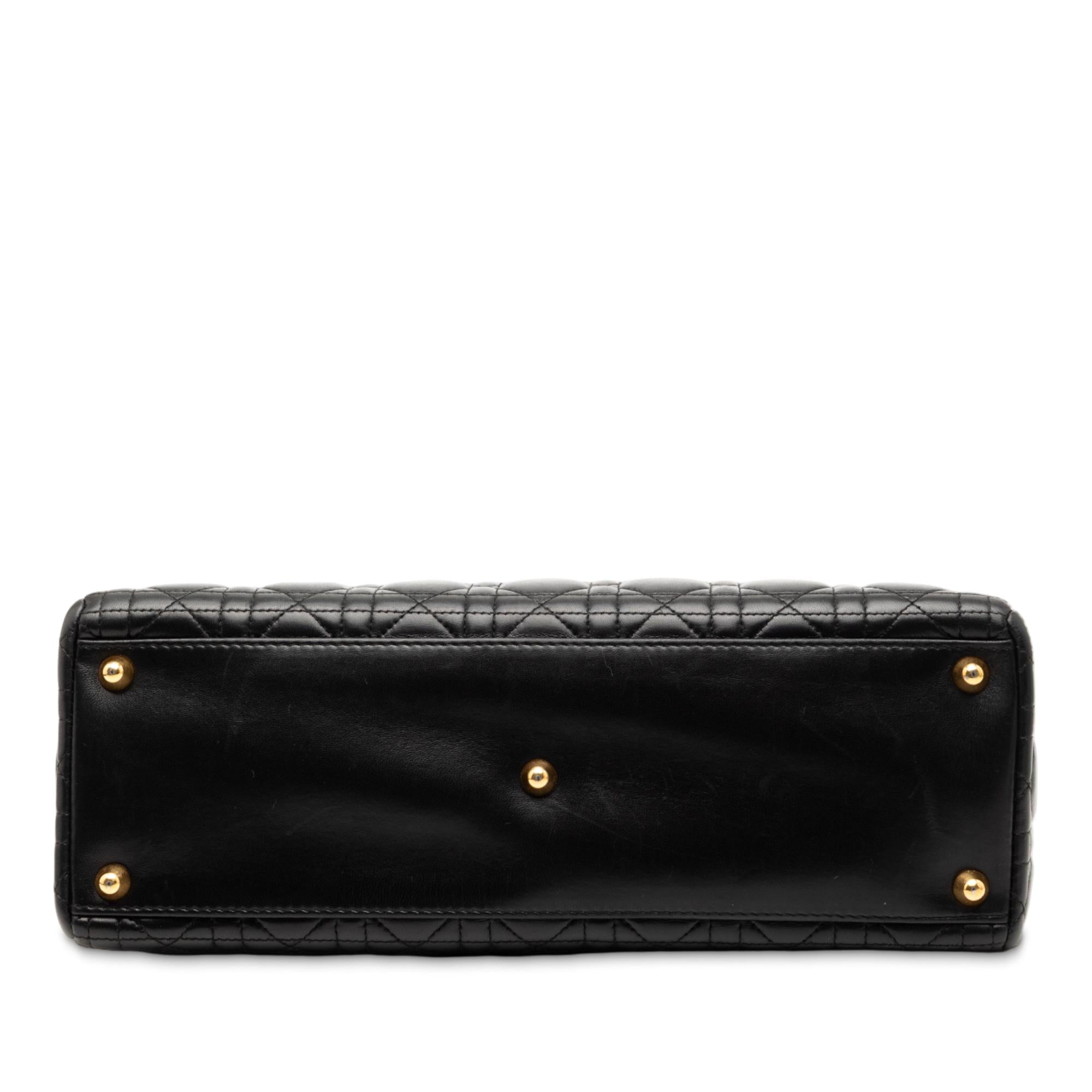 Dior Large Lambskin Cannage Lady Dior