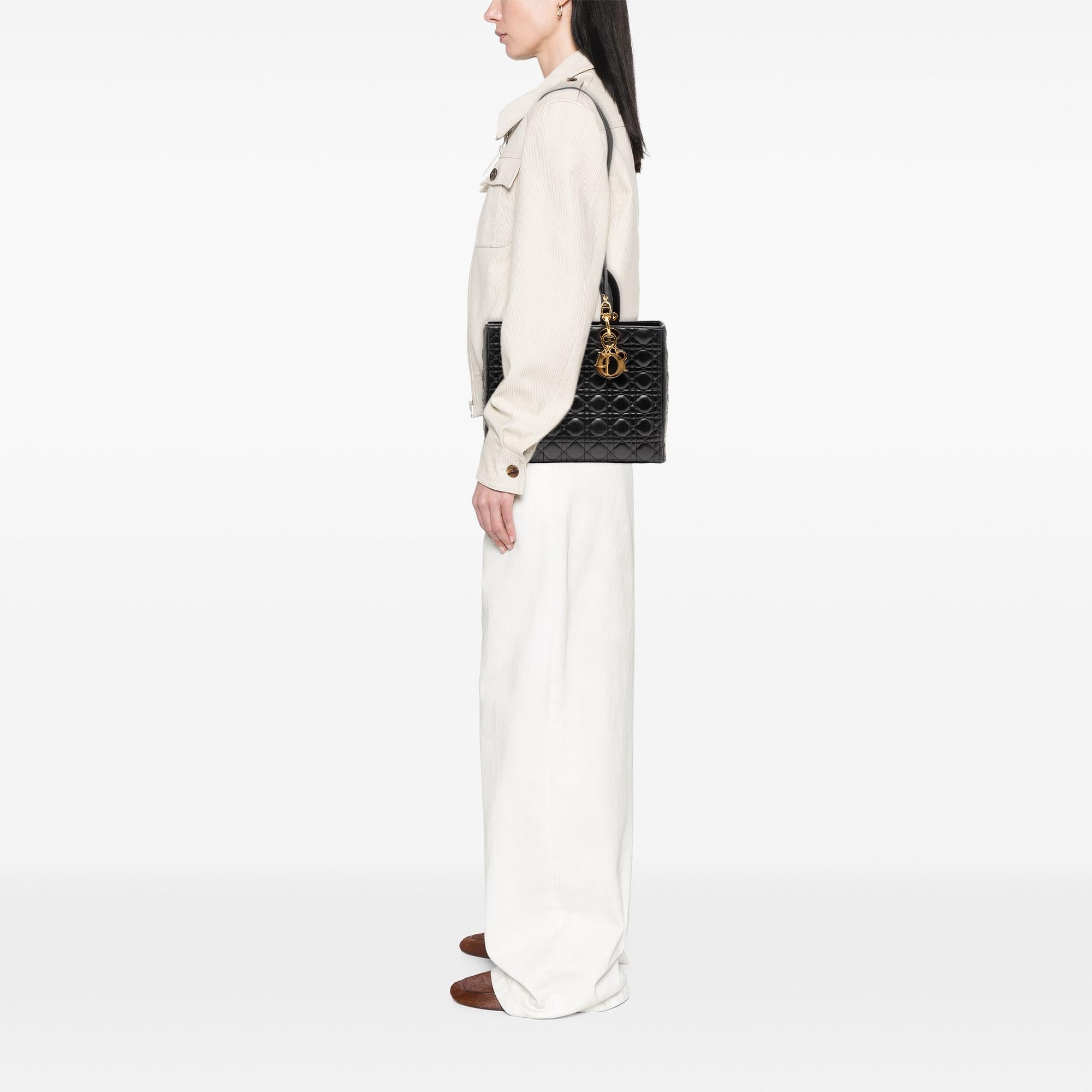 Dior Large Lambskin Cannage Lady Dior