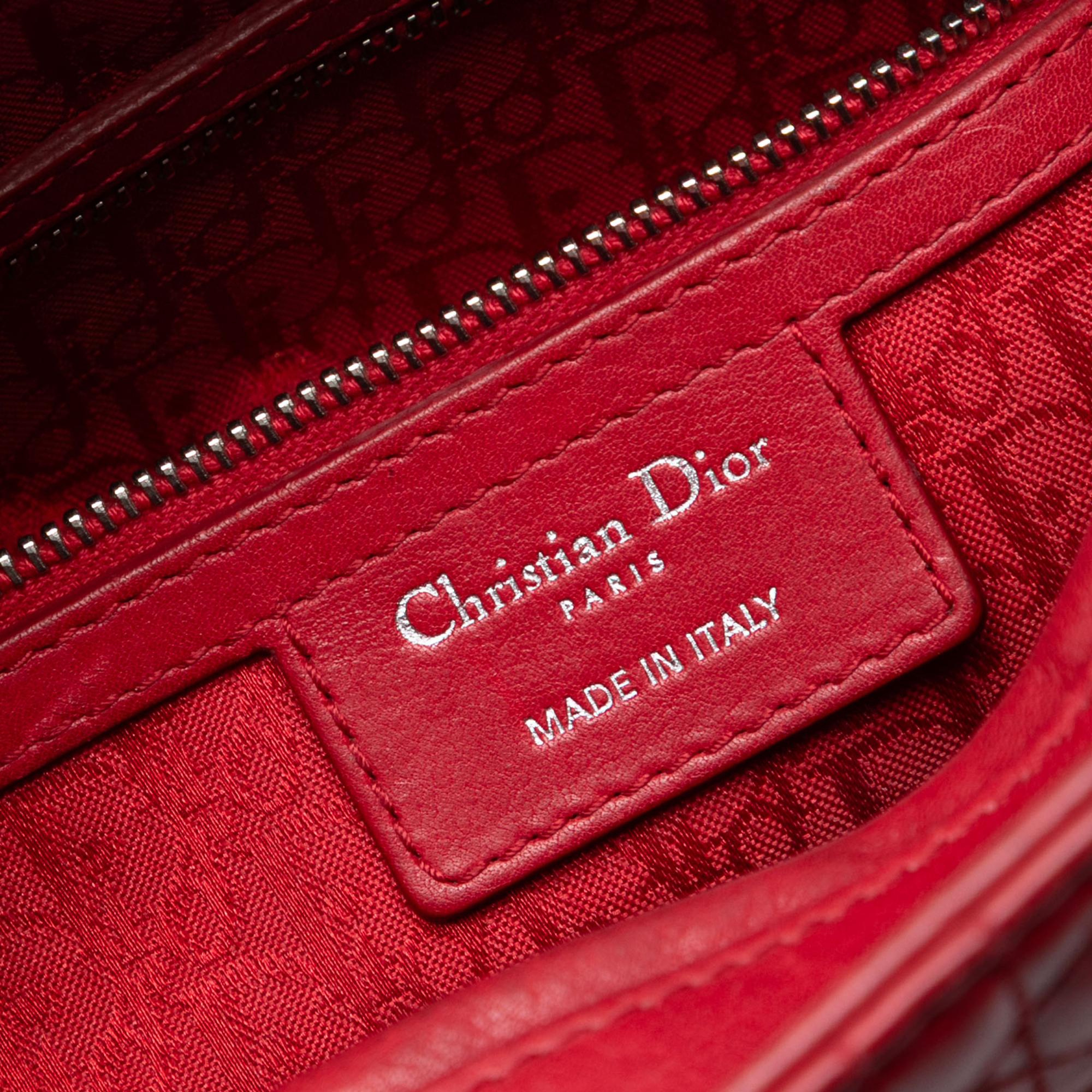 Dior Large Lambskin Cannage Lady Dior