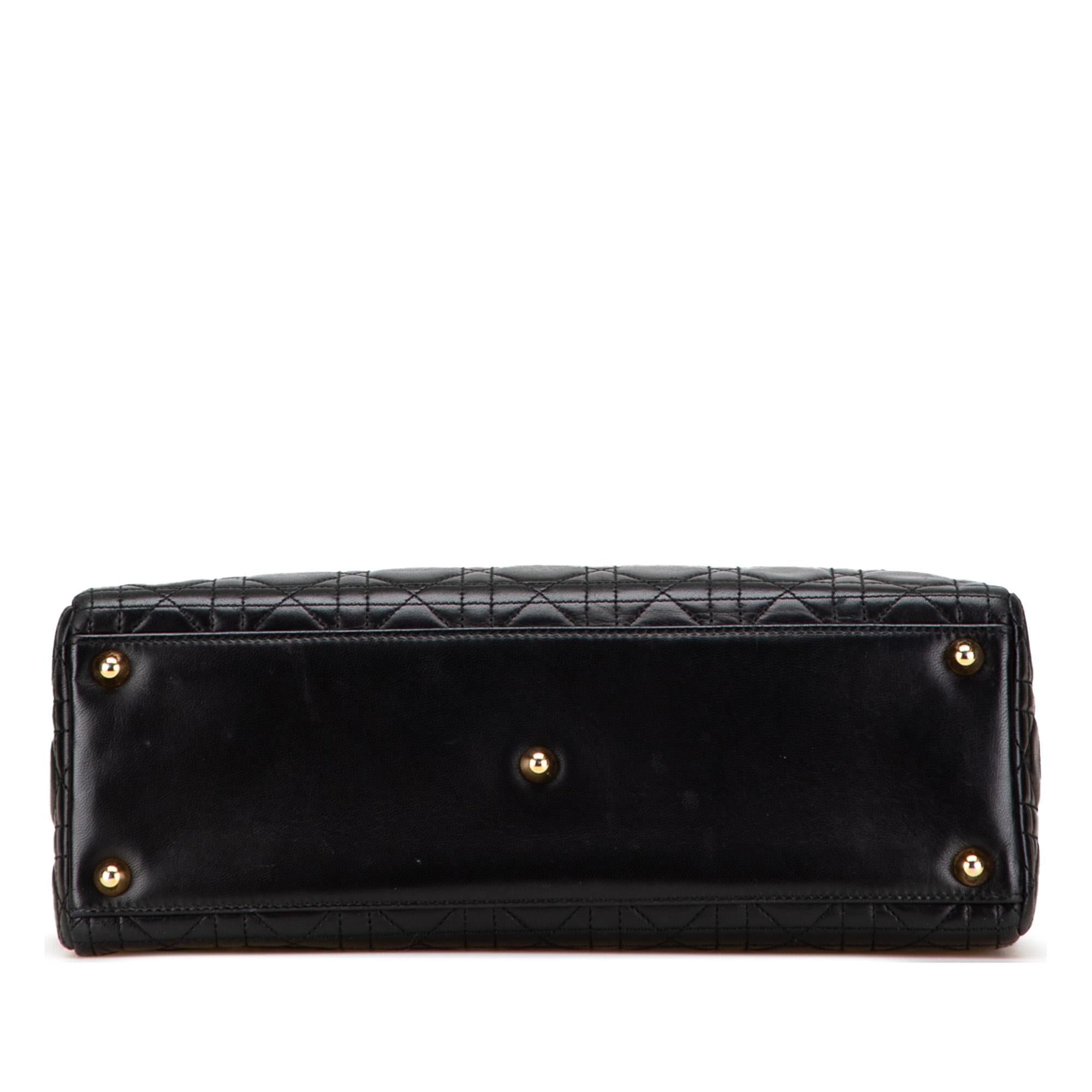 Dior Large Lambskin Cannage Lady Dior