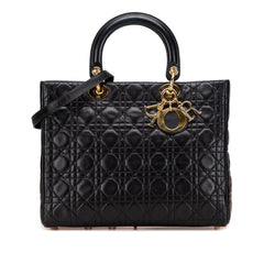 Dior Large Lambskin Cannage Lady Dior