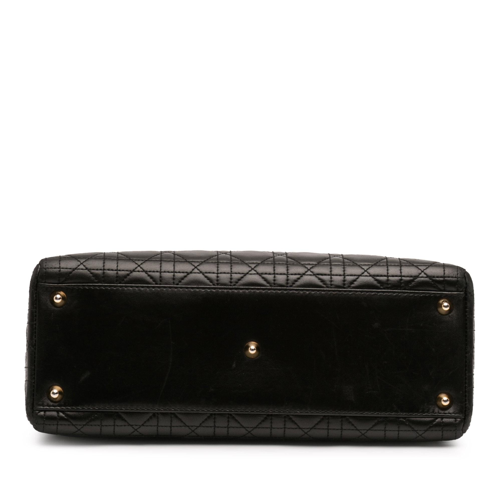 Dior Large Lambskin Cannage Lady Dior