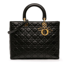Dior Large Lambskin Cannage Lady Dior