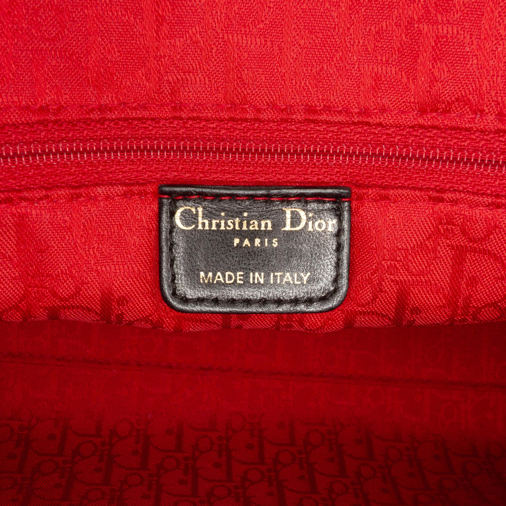 Dior Large Lambskin Cannage Lady Dior