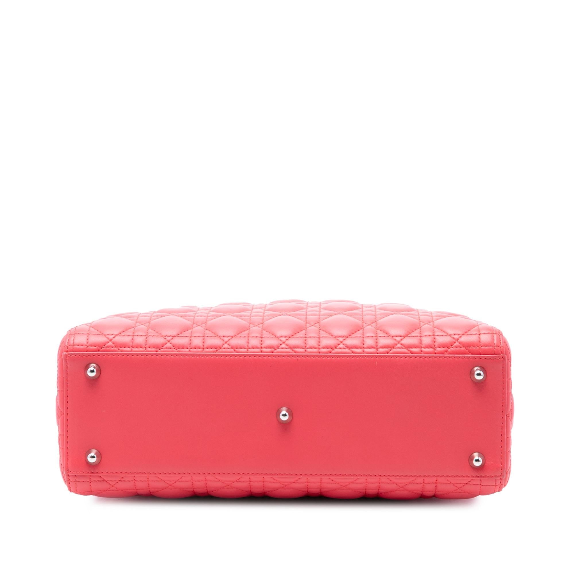 Dior Large Lambskin Cannage Lady Dior