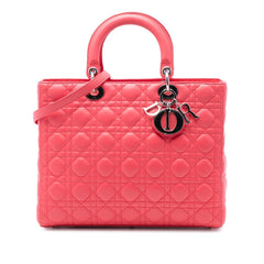 Dior Large Lambskin Cannage Lady Dior