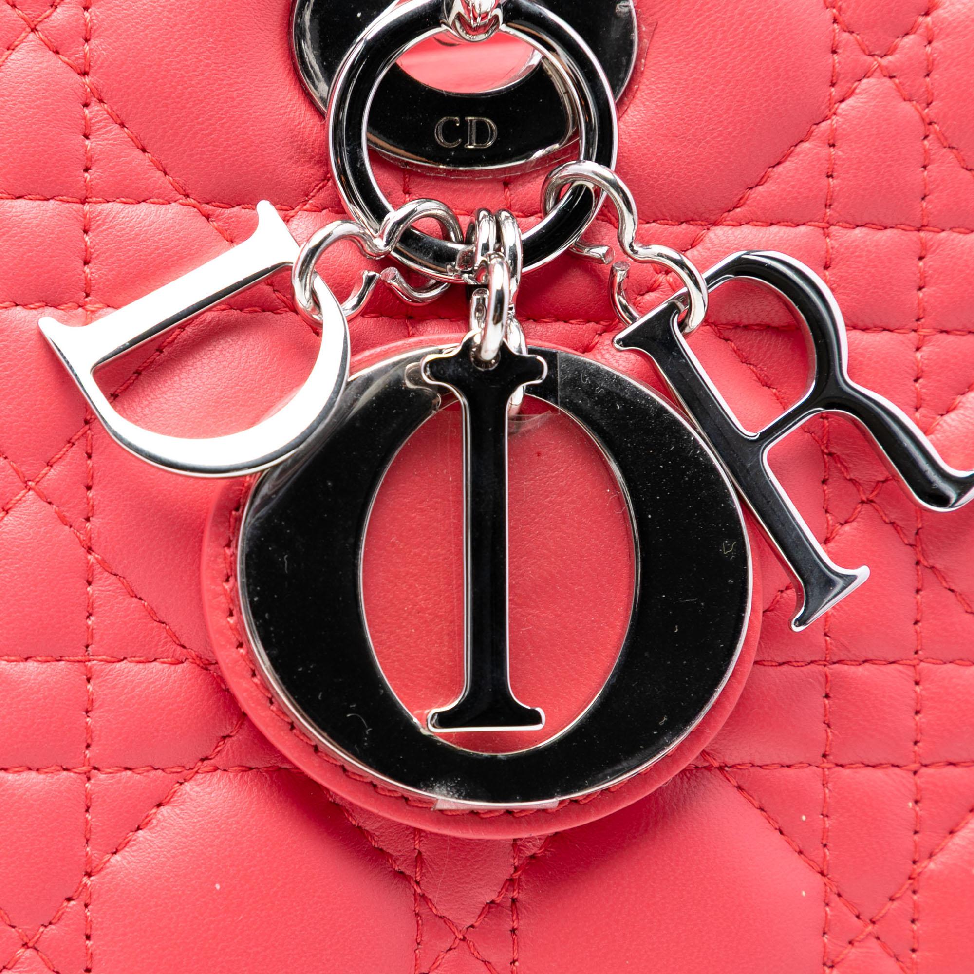 Dior Large Lambskin Cannage Lady Dior