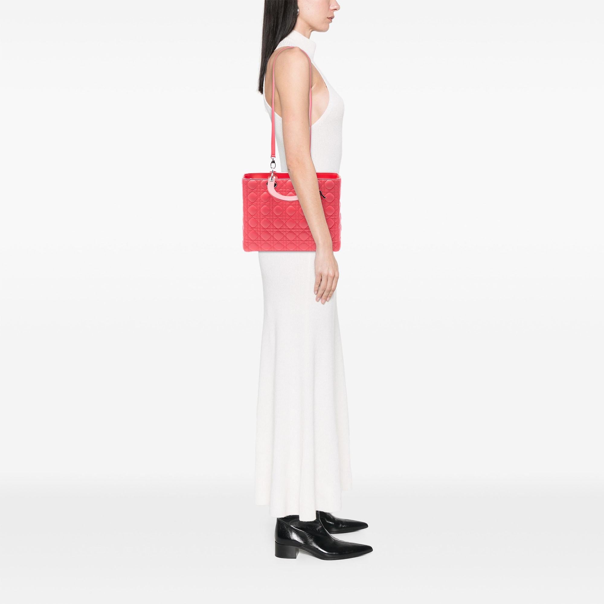 Dior Large Lambskin Cannage Lady Dior