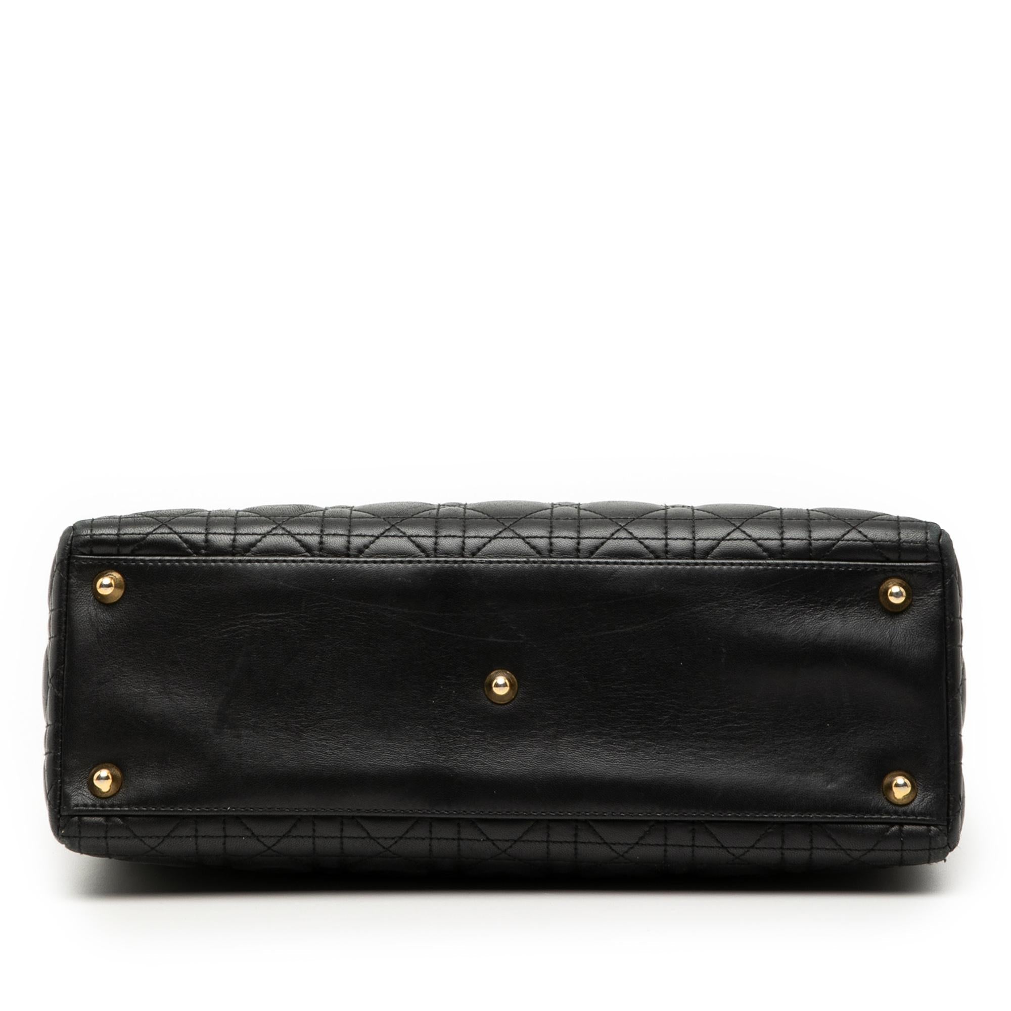 Dior Large Lambskin Cannage Lady Dior