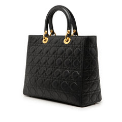 Dior Large Lambskin Cannage Lady Dior