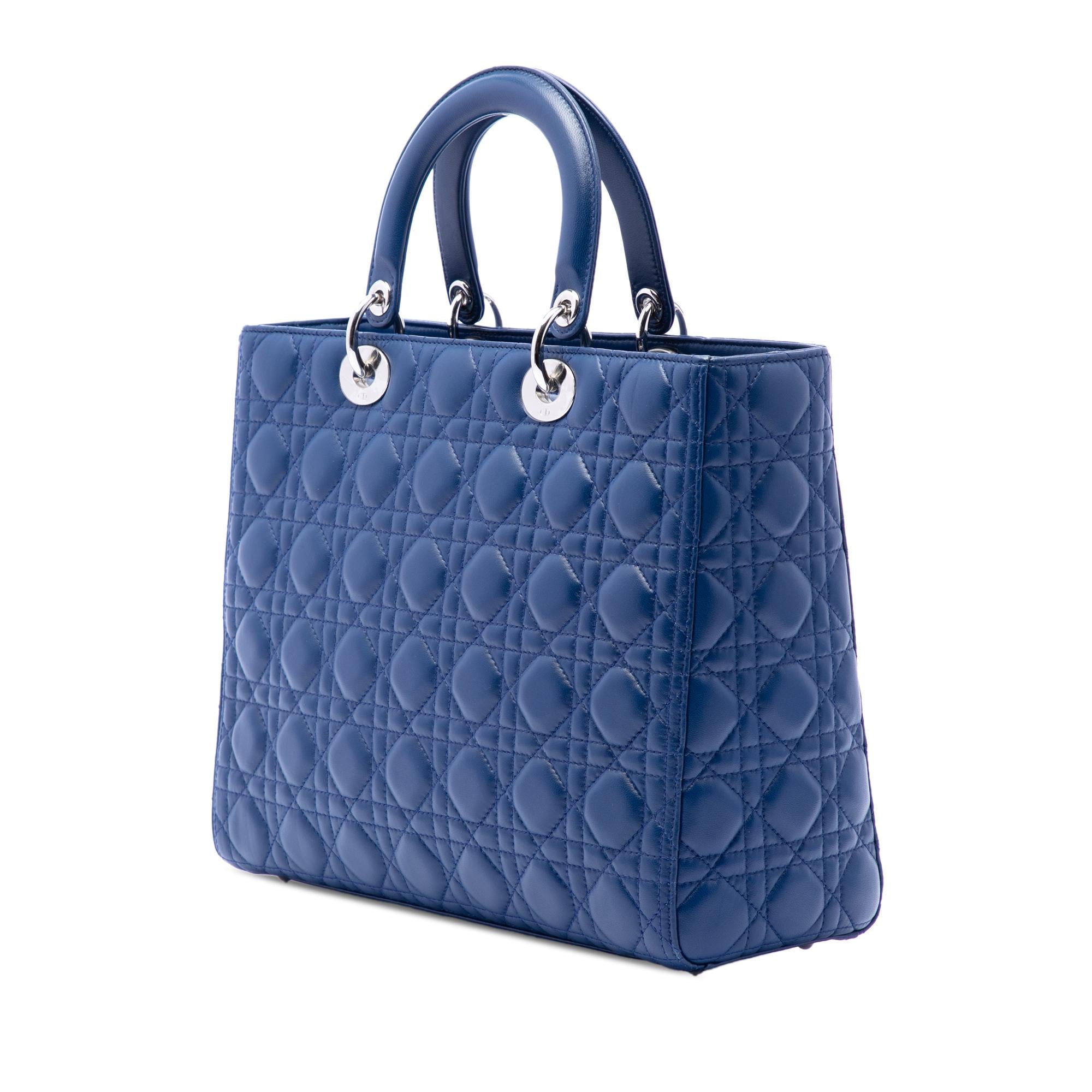 Dior Large Lambskin Cannage Lady Dior