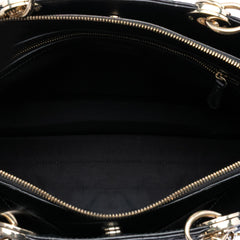 Dior Large Lambskin Cannage Soft Zipped Lady Dior Shopping Tote