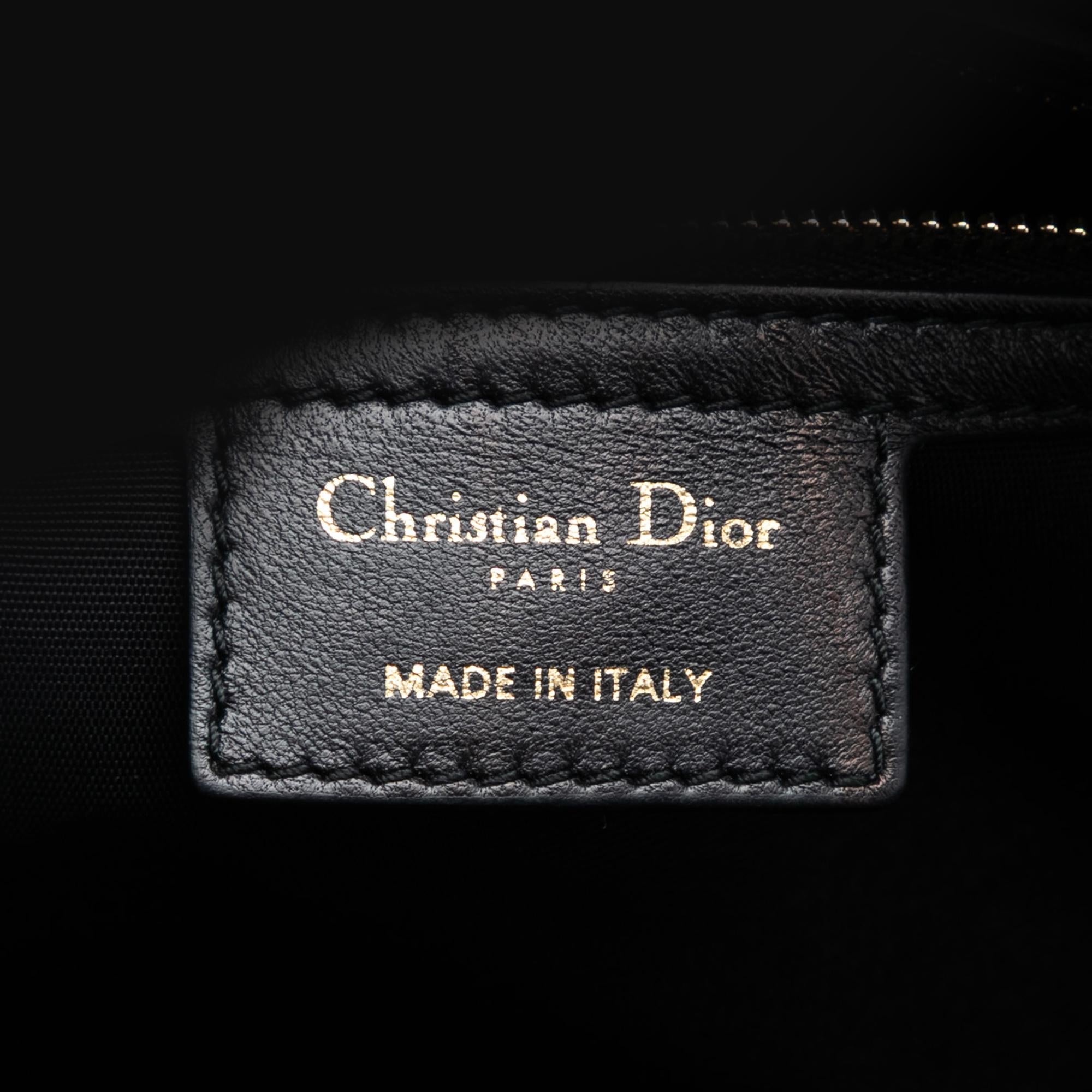 Dior Large Lambskin Cannage Soft Zipped Lady Dior Shopping Tote