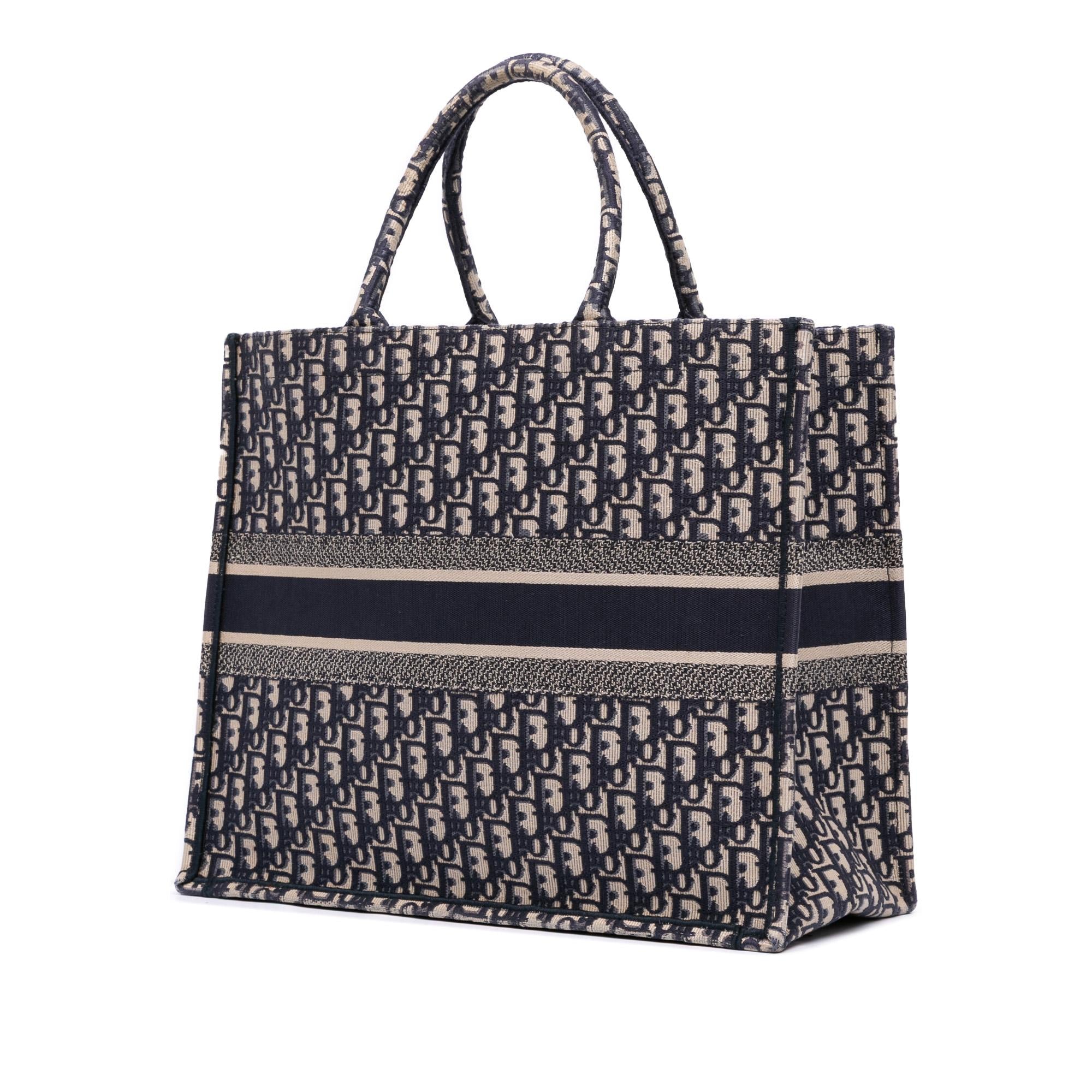 Dior Large Oblique Canvas Book Tote