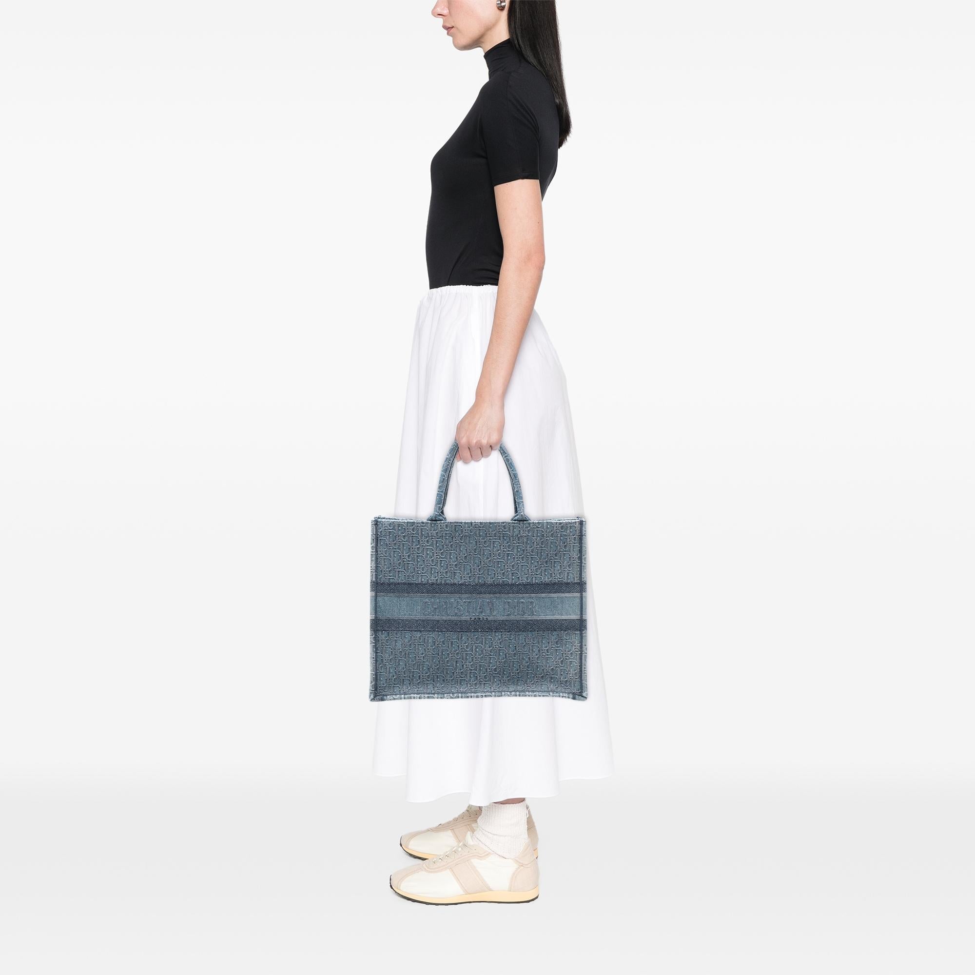 Dior Large Oblique Denim Book Tote