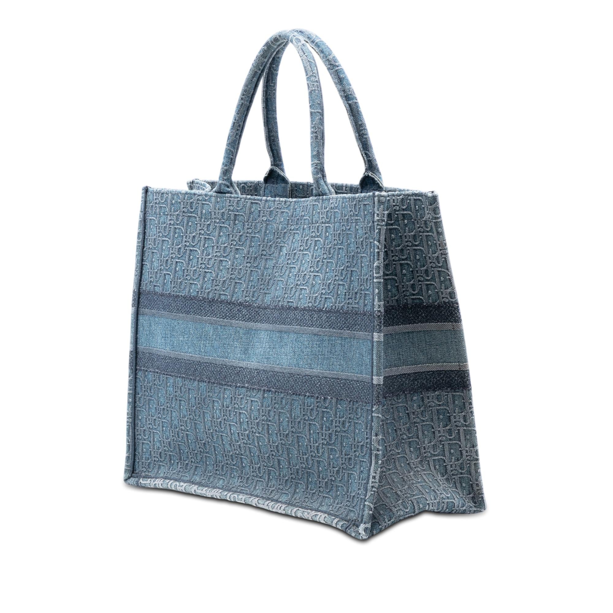 Dior Large Oblique Denim Book Tote