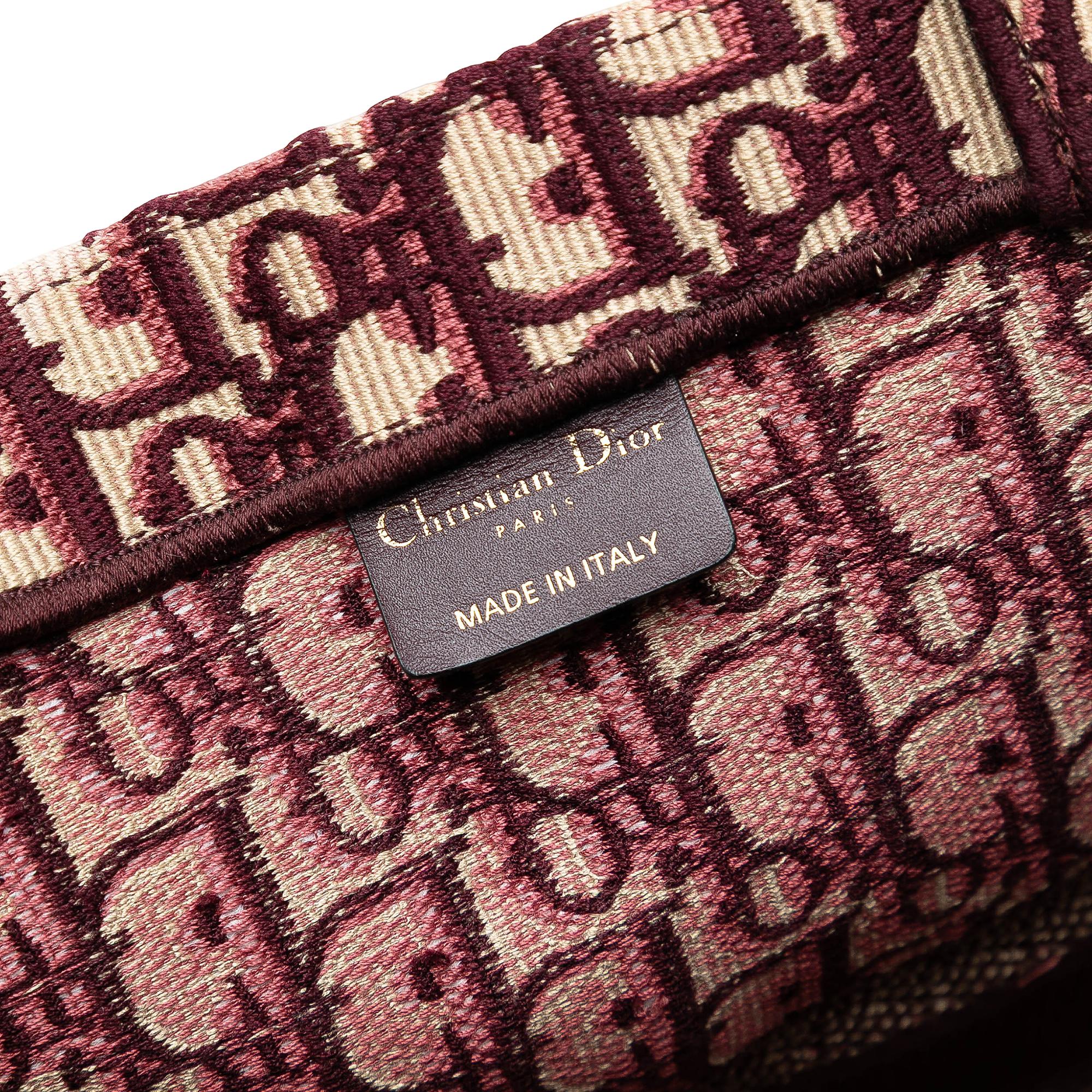 Dior Large Oblique Embroidered Canvas Book Tote