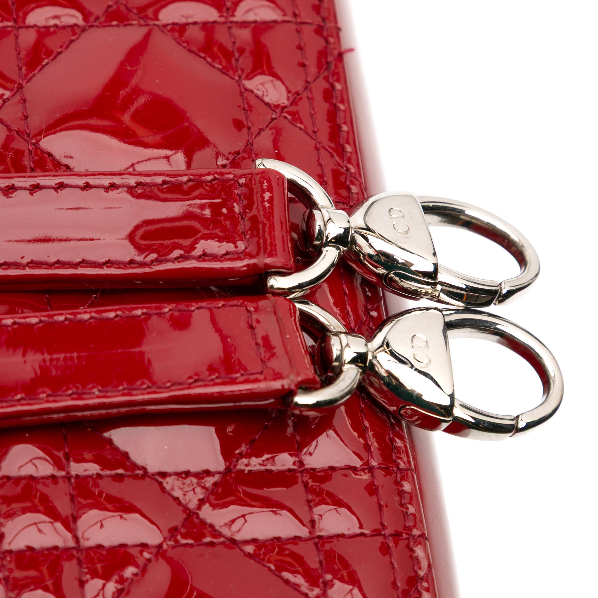 Dior Large Patent Cannage Lady Dior