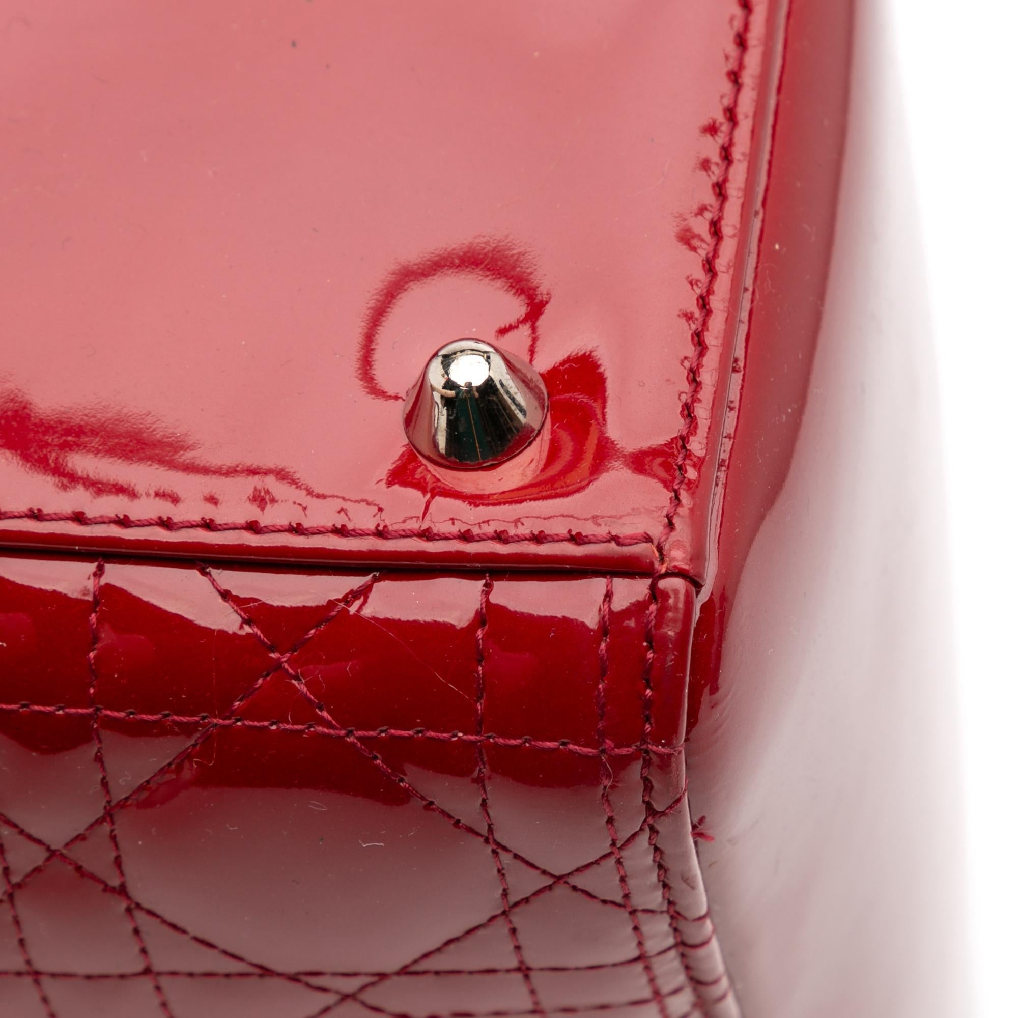 Dior Large Patent Cannage Lady Dior