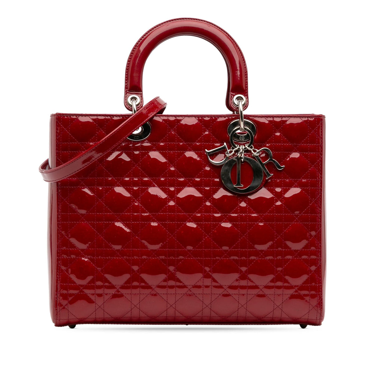 Dior Large Patent Cannage Lady Dior