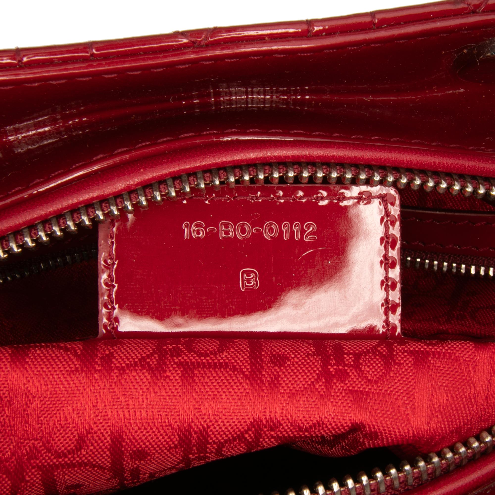 Dior Large Patent Cannage Lady Dior