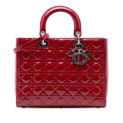 Dior Large Patent Cannage Lady Dior
