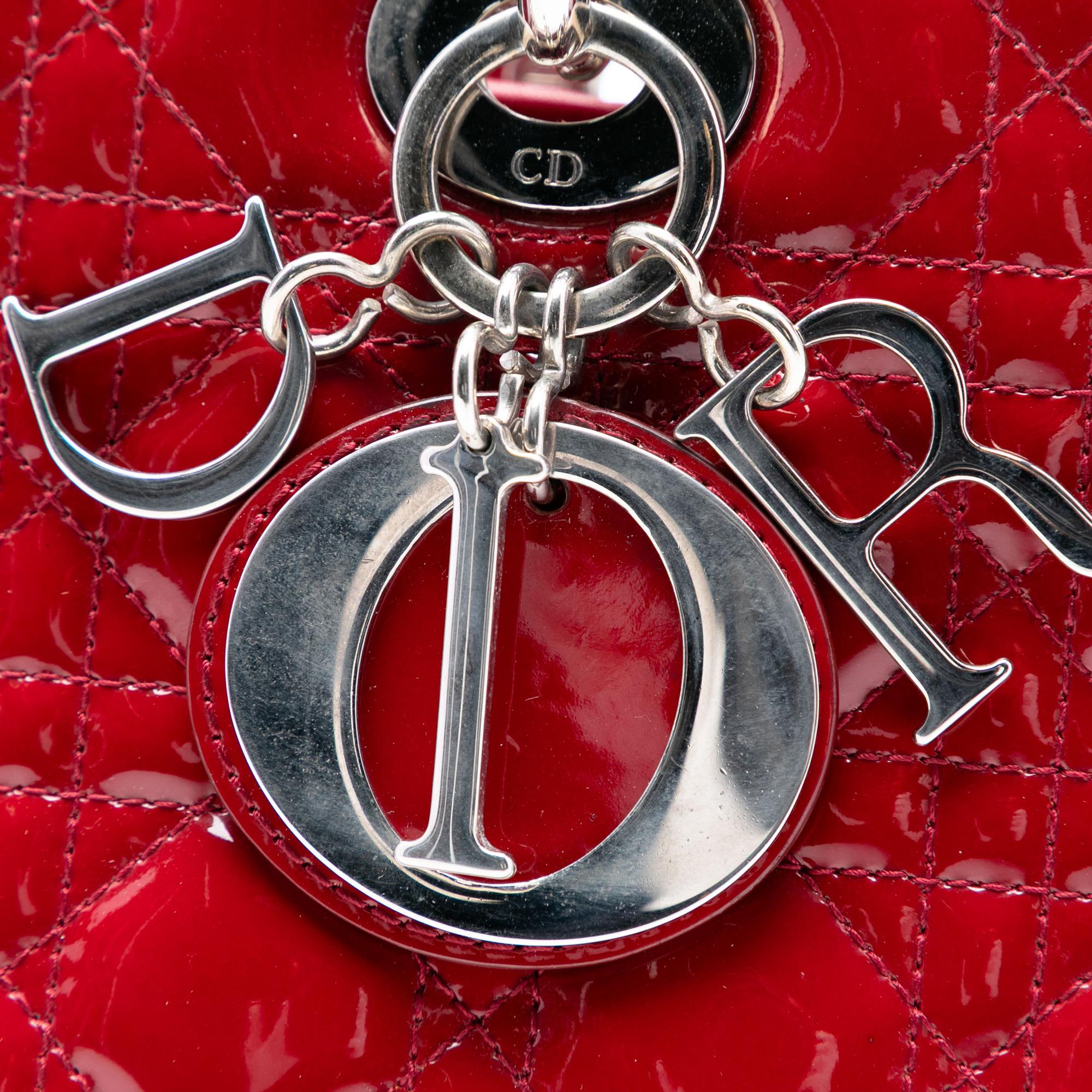 Dior Large Patent Cannage Lady Dior
