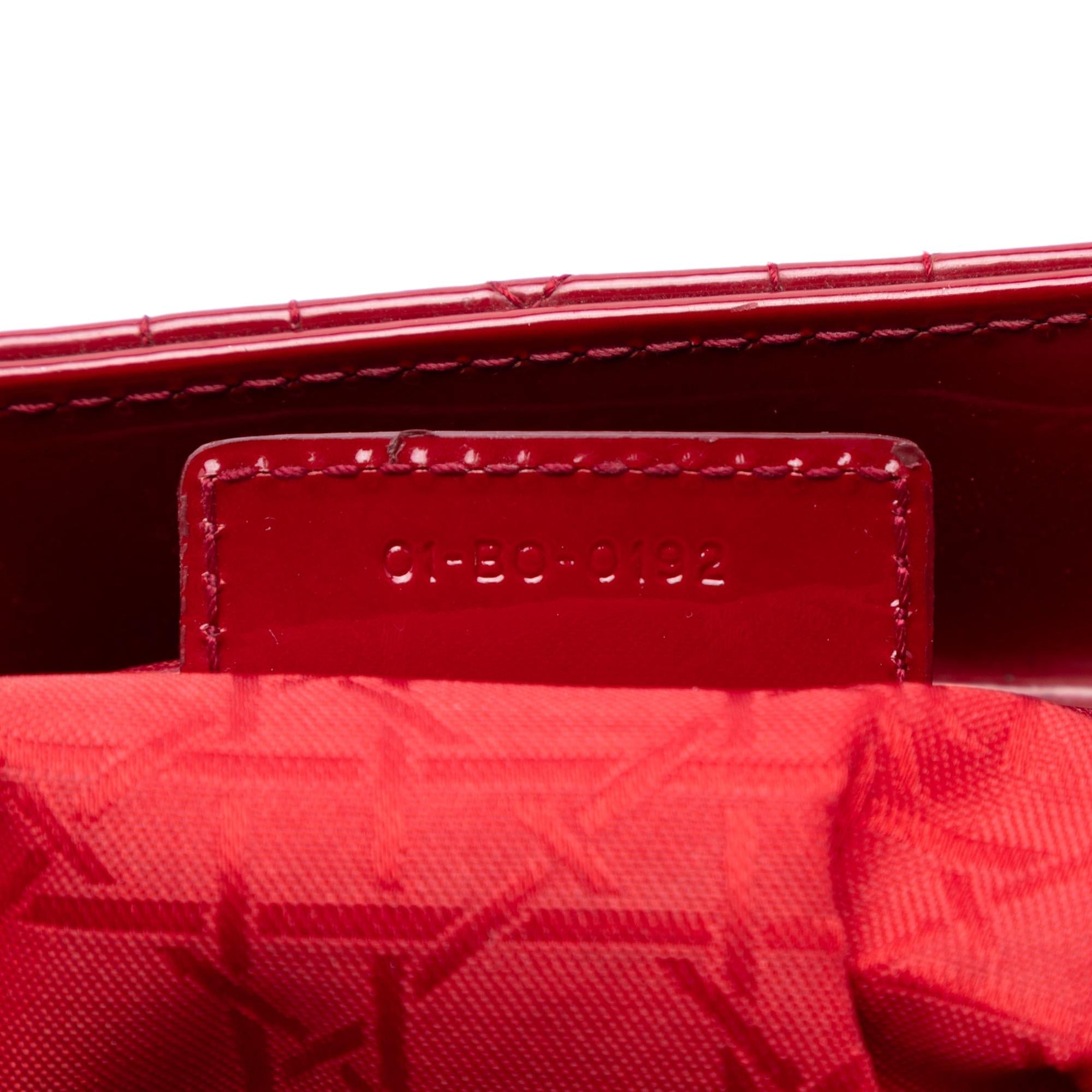 Dior Large Patent Cannage Lady Dior