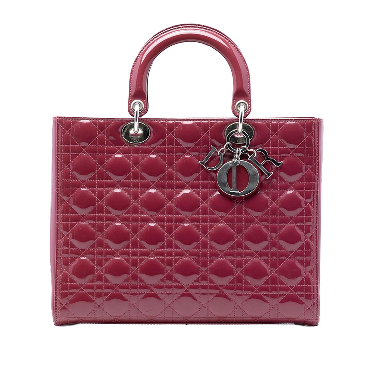 Dior Large Patent Cannage Lady Dior