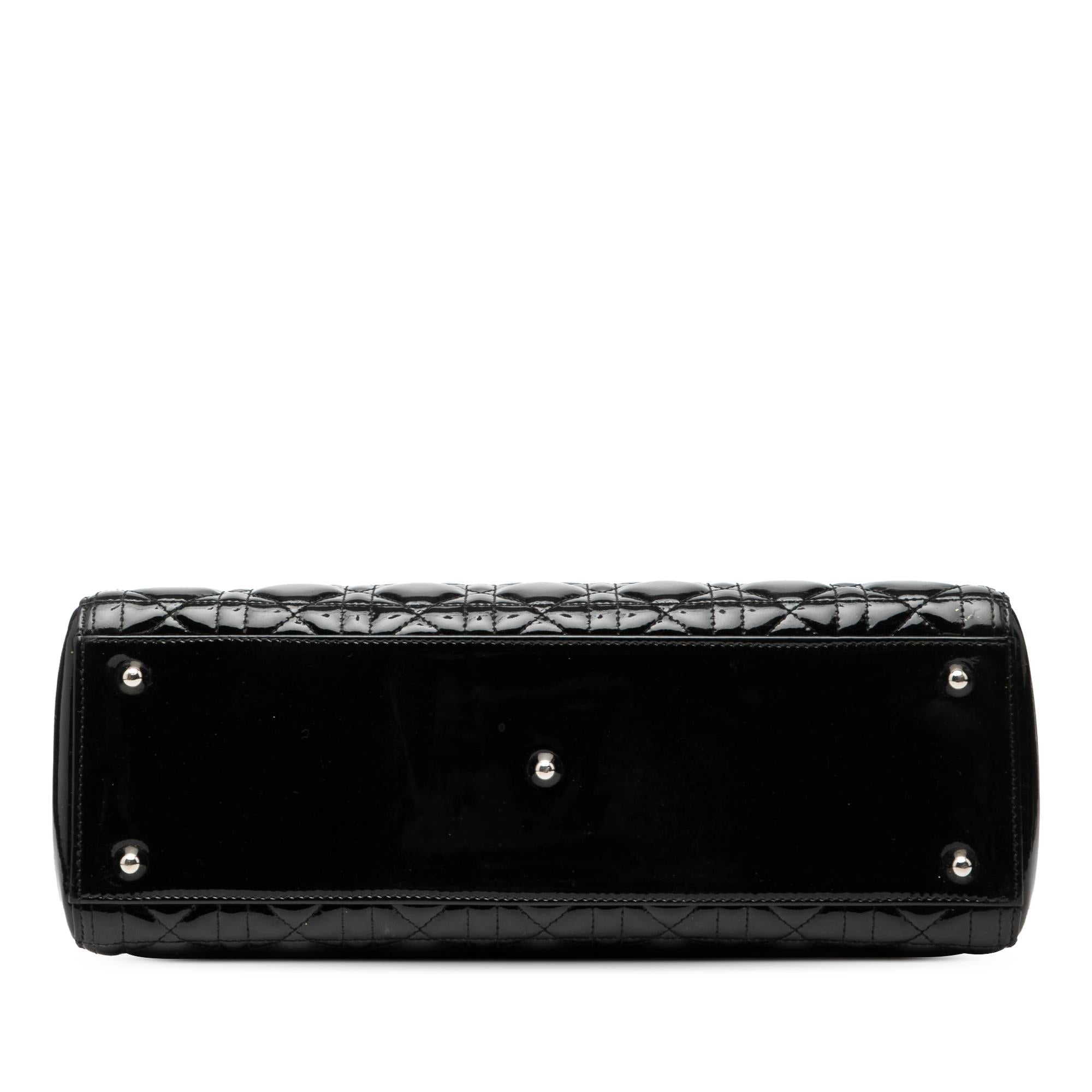 Dior Large Patent Cannage Lady Dior