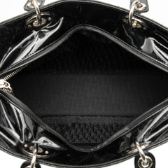 Dior Large Patent Cannage Lady Dior