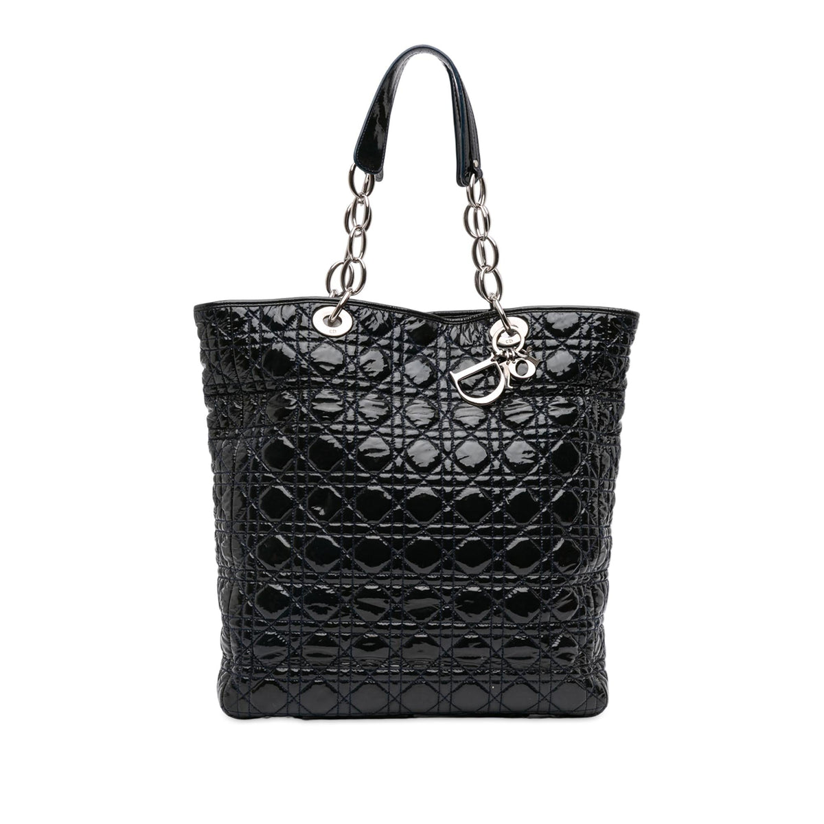 Dior Large Patent Cannage Soft Shopper Tote