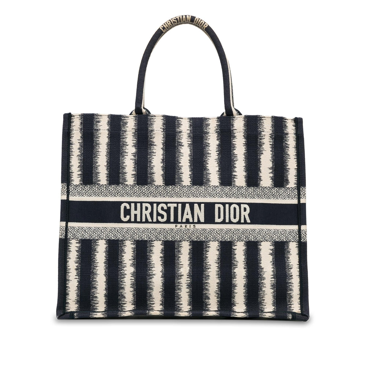 Dior Large Striped Book Tote