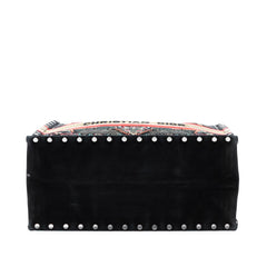 Dior Large Studded Embroidered Velvet Heart Lights Book Tote