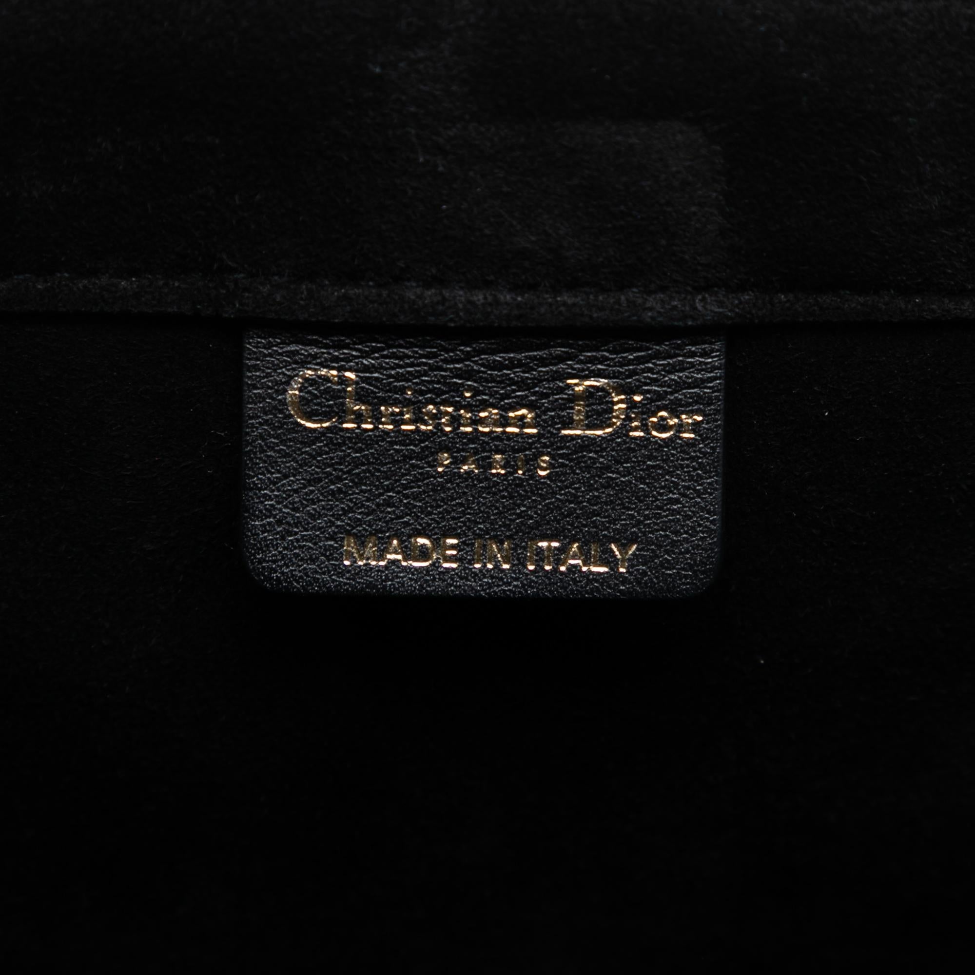 Dior Large Studded Embroidered Velvet Heart Lights Book Tote