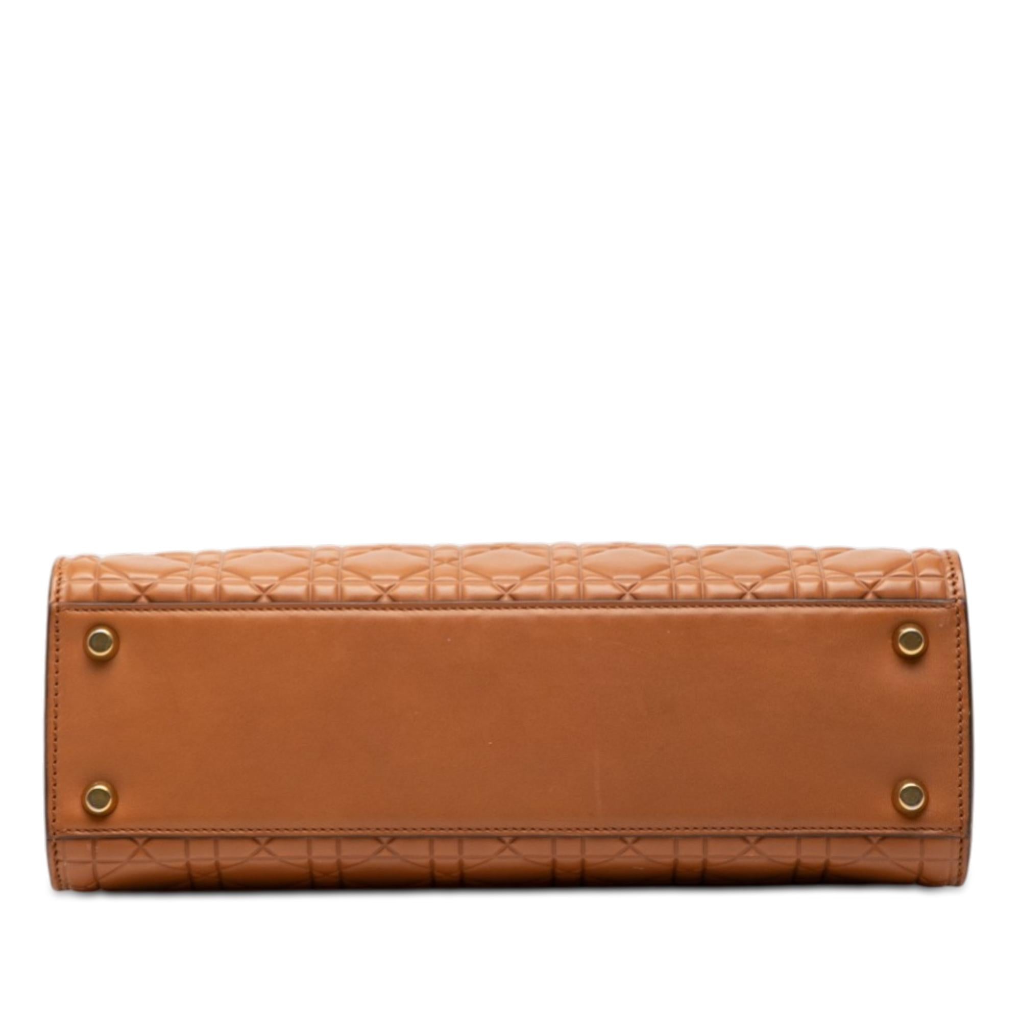 Dior Large Ultra Matte Calfskin Cannage Embossed Lady Dior