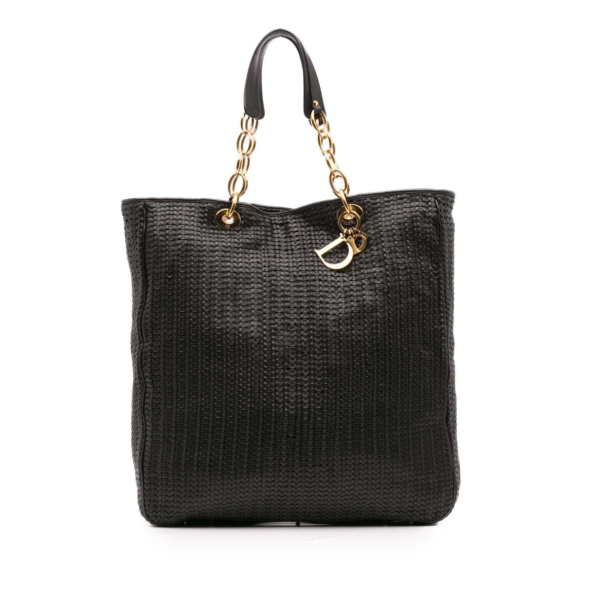 Dior Large Woven Lambskin Lady Dior Soft Shopping Tote