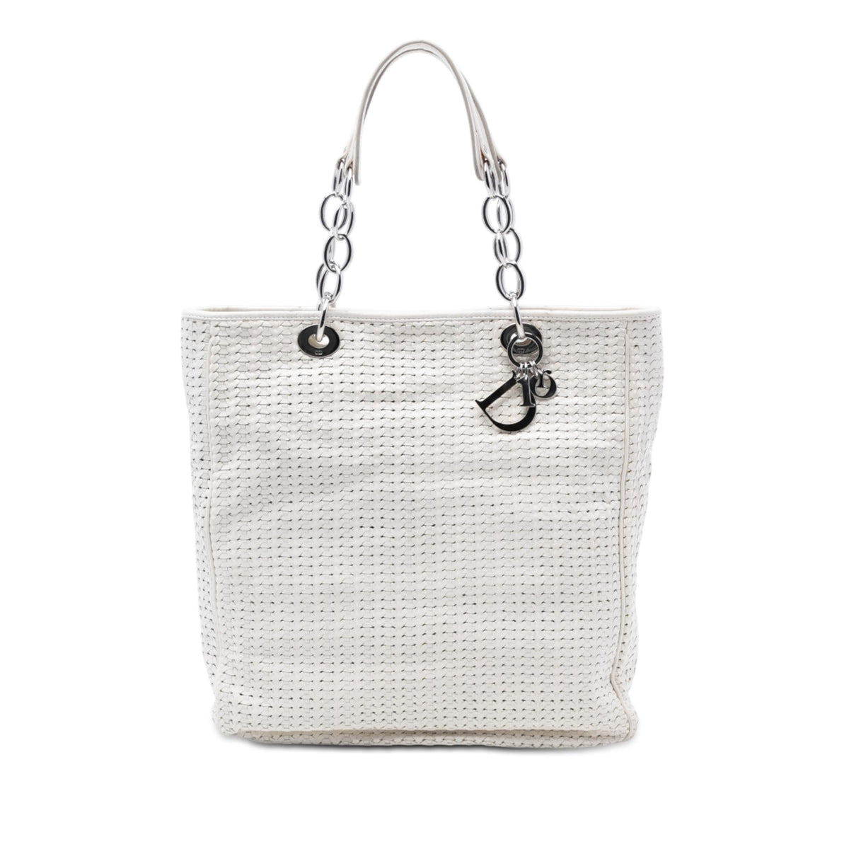 Dior Large Woven Lambskin Lady Dior Soft Shopping Tote