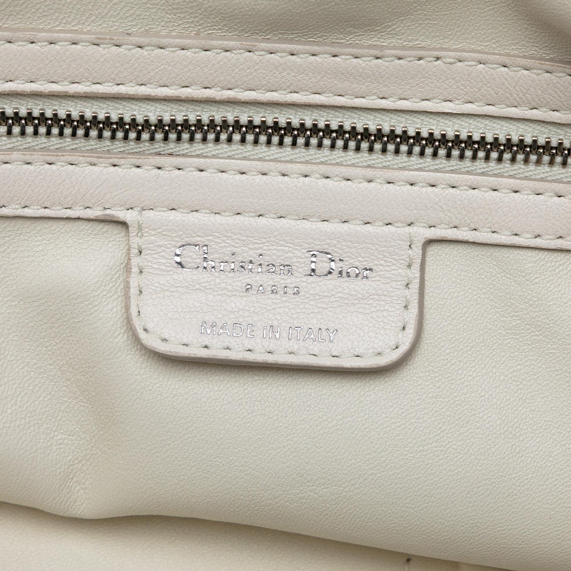 Dior Large Woven Lambskin Lady Dior Soft Shopping Tote