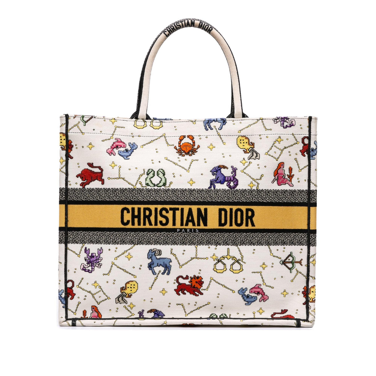 Dior Large Zodiac Pixel Zodiac Book Tote