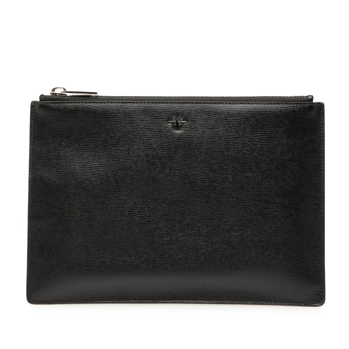 Dior Leather Bee Zip Top Pouch