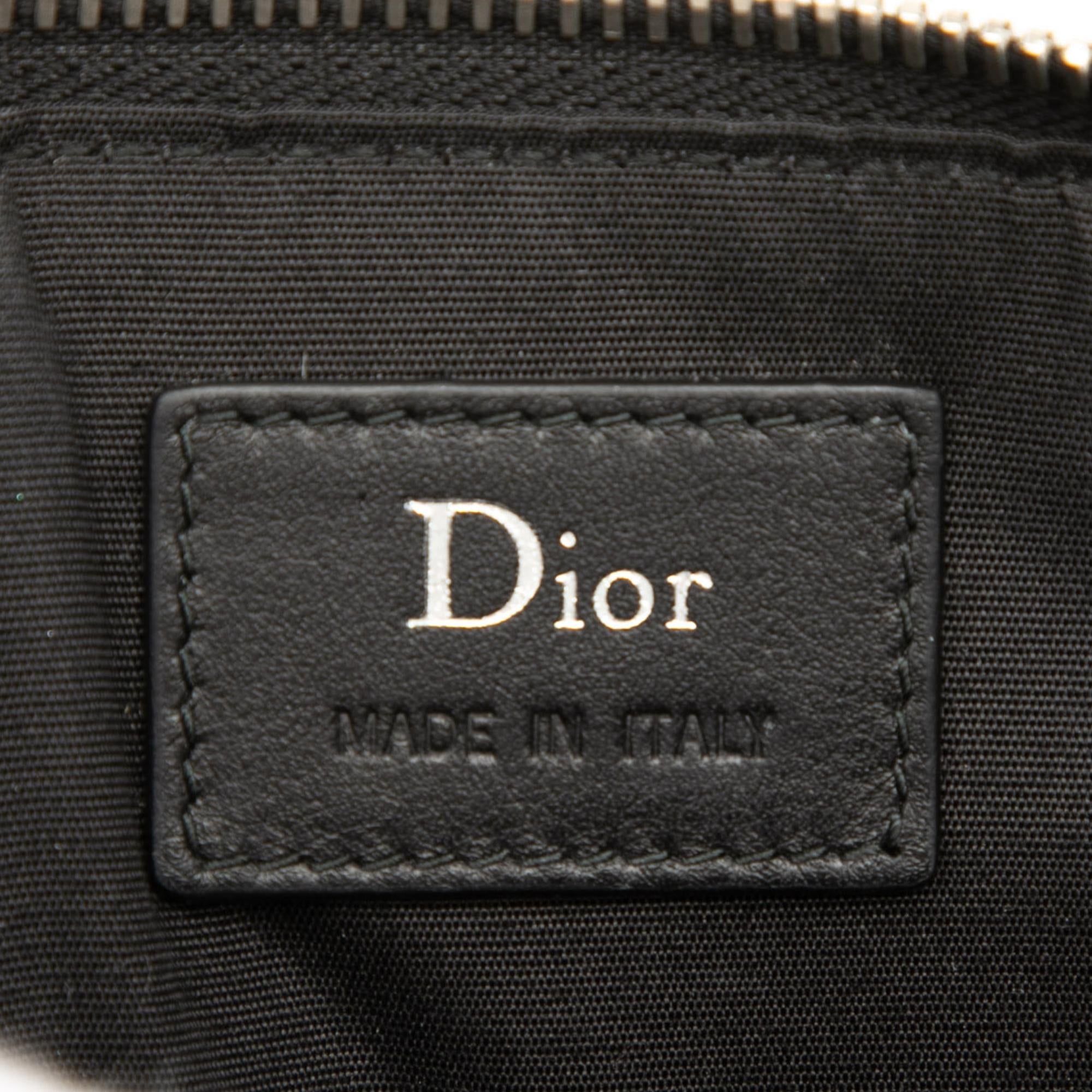 Dior Leather Bee Zip Top Pouch