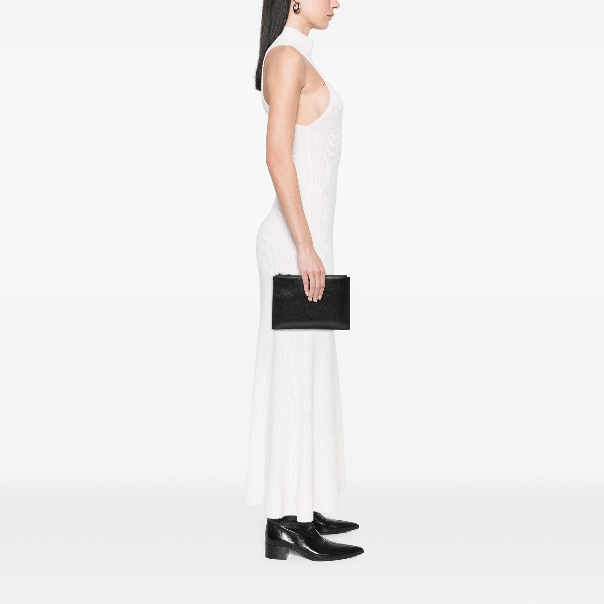 Dior Leather Bee Zip Top Pouch