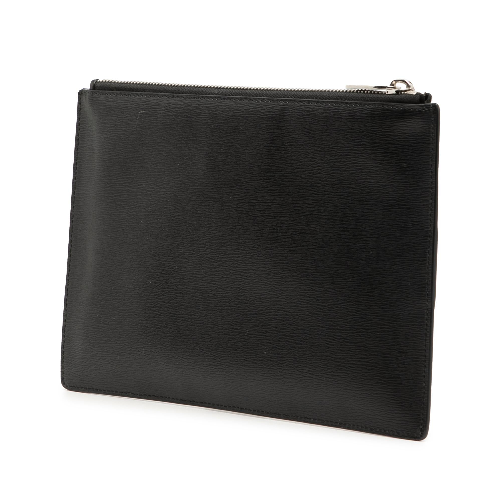 Dior Leather Bee Zip Top Pouch