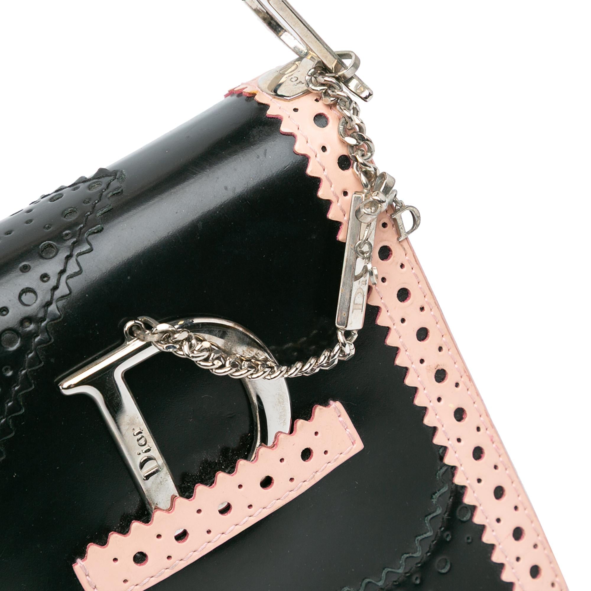 Dior Leather D'Trick Brogue Spectator Bag