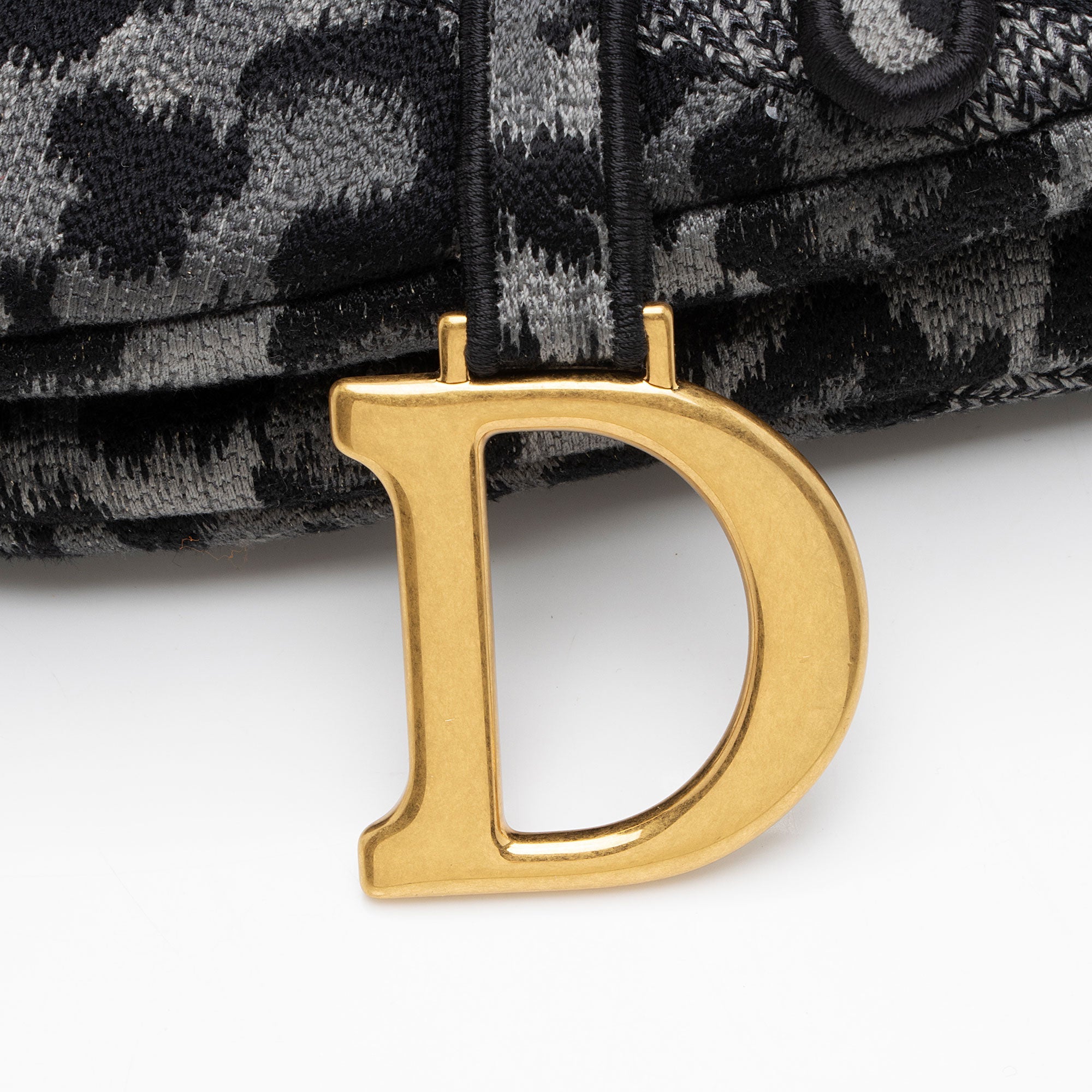 Dior Leopard Canvas Medium Saddle Bag